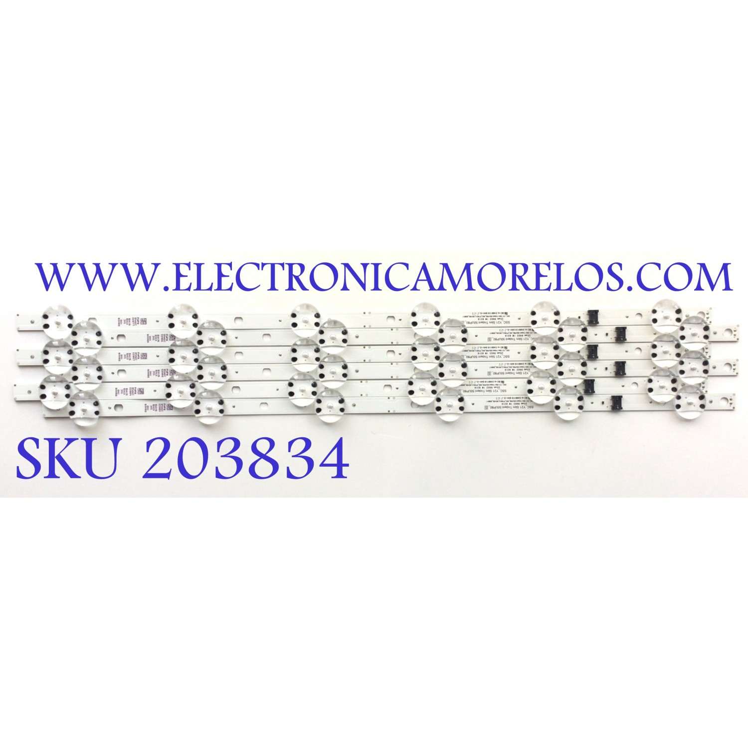 KIT DE LED'S PARA TV LG ( 6 PZ ) / NUMERO DE PARTE EAV65013301 / SSC_Y21 SLIM TRIDENT 50UP80_S / SSC_Y21 SLIM TRIDENT 50UP80_INX_PTN0.5_REV00200817 / PANEL NC500TQG -VXQH3 / MODELO 50UP7670PUC